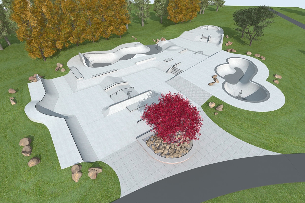 Here's another angle of the proposed design. Image: New Line Skateparks