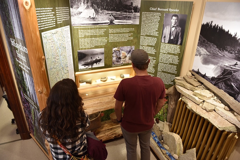 A new Sinixt display at the Revelstoke Museum & Archives was opened on June 21. Photo: Aaron Orlando/Revelstoke Mountaineer