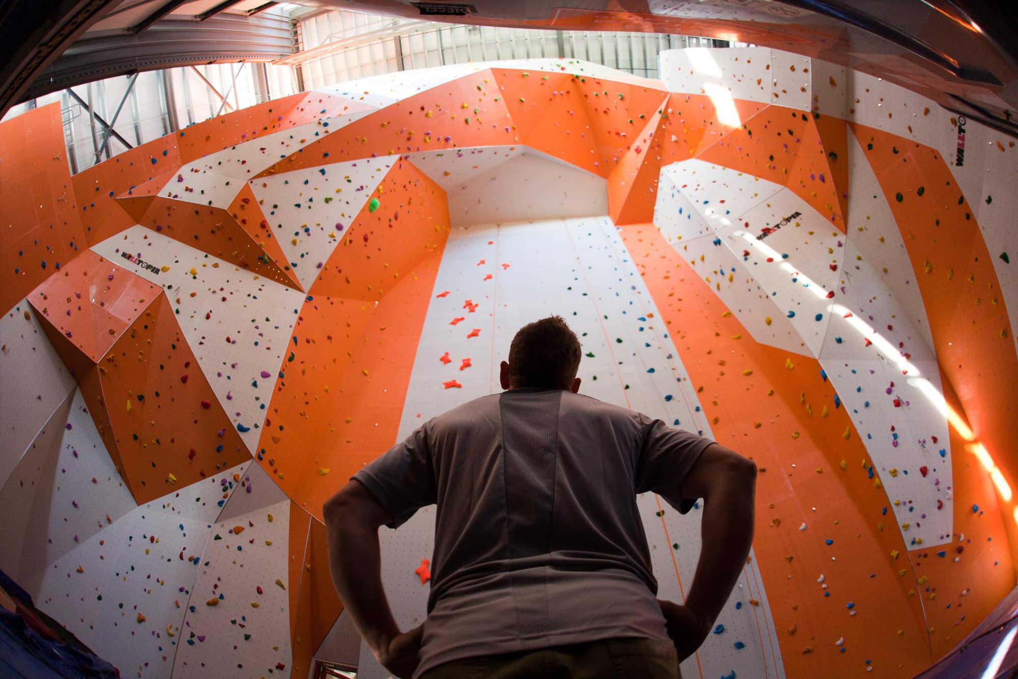 Climbing enthusiast Ian Tomm is inspired to bring a similar concept of The Boulder's Climbing Gym, in Saanich, to Revelstoke. Photo: Walltopia