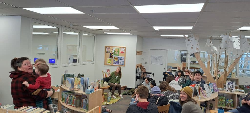 Revelstoke winter at the local library