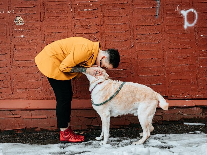 Brushy with handler Dana Reaume.